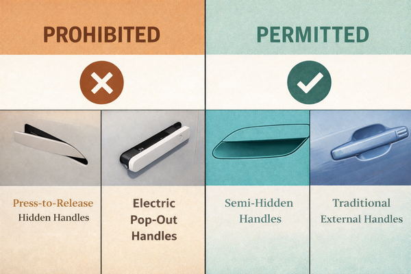 EV: The End of the "Flush" Era: China to Ban Hidden Door Handles in 2027